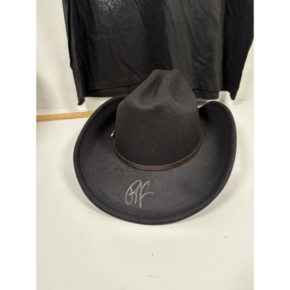 RONNIE RADKE Falling in Reverse Signed Merch Lot: Cowboy Hat & Shirt Autographed